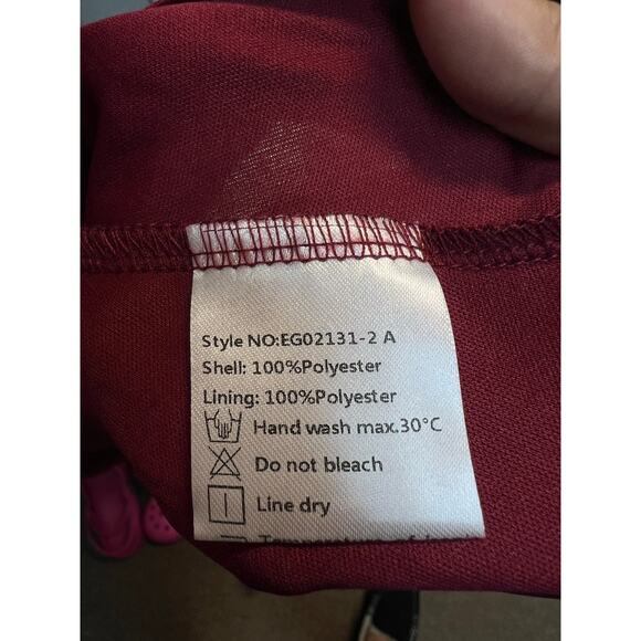 Ever Pretty Metallic Fabric V-Neck A-Line Wedding Guest Dress Ruffled Hem Large - Picture 8 of 10